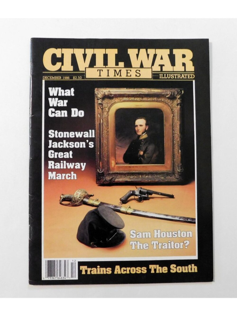 Civil War Times Illustrated Magazine December 1986 Stonewall Jackson Sam Houston